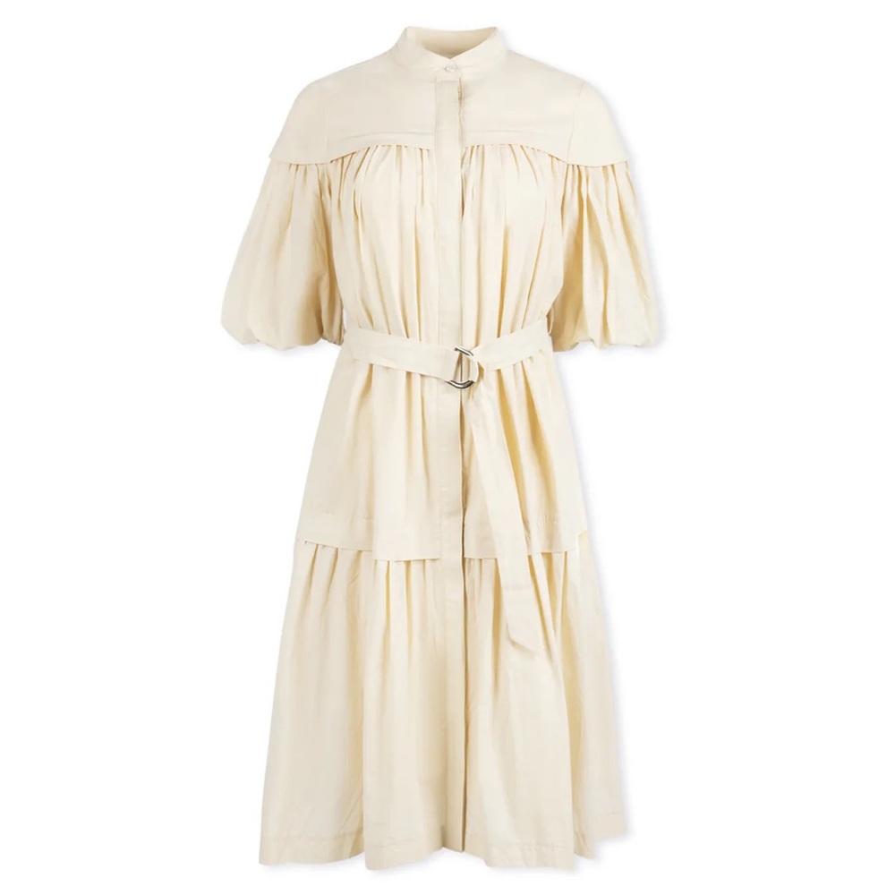 Junees Magnetic Puff Sleeve Tiered Waisted Dress